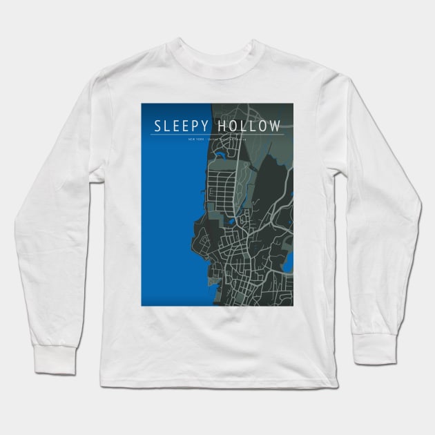 SLEEPY HOLLOW MAP Long Sleeve T-Shirt by boy cartograph
